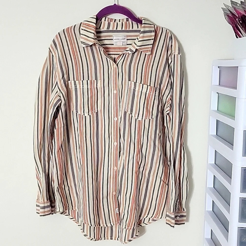 Melrose And Market Striped Dress Shirt